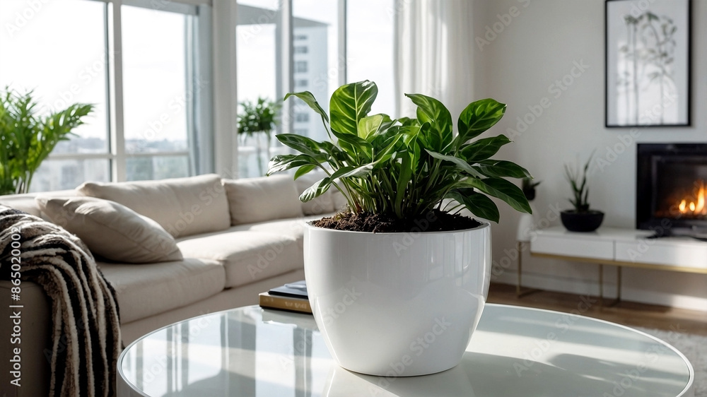 plants on a white plant pot in a condominium, growing plants in a Modern Condominium, eco, green plants, Nature in a City life, close-up plants in a white condominium. plants on a white plant pot in a condominium, growing plants in a Modern Condominium, eco, green plants, Nature in a City life, close-up plants in a white condominium.