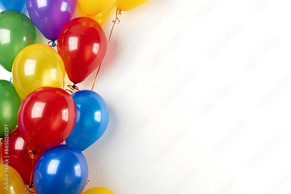 Vibrant Celebration: Colorful Balloons and Confetti Vibrant Celebration: Colorful Balloons and Confetti