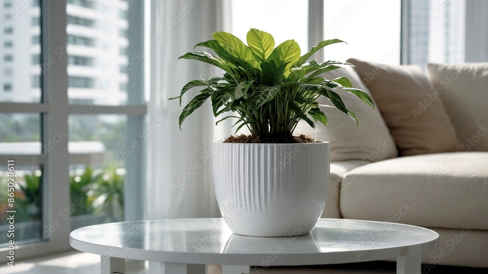 plants on a white plant pot in a condominium, growing plants in a Modern Condominium, eco, green plants, Nature in a City life, close-up plants in a white condominium. plants on a white plant pot in a condominium, growing plants in a Modern Condominium, eco, green plants, Nature in a City life, close-up plants in a white condominium.