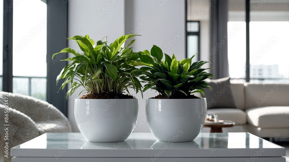 plants on a white plant pot in a condominium, growing plants in a Modern Condominium, eco, green plants, Nature in a City life, close-up plants in a white condominium. plants on a white plant pot in a condominium, growing plants in a Modern Condominium, eco, green plants, Nature in a City life, close-up plants in a white condominium.