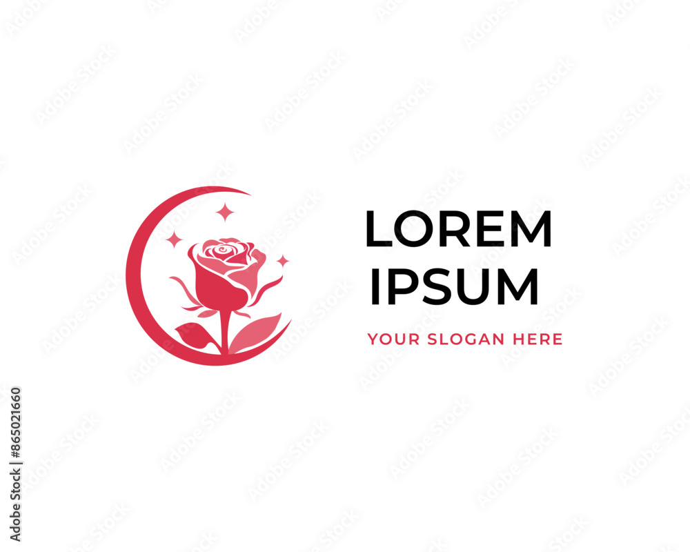 Minimal Rose flower logo design icon vector template Minimal Rose flower logo design icon vector template