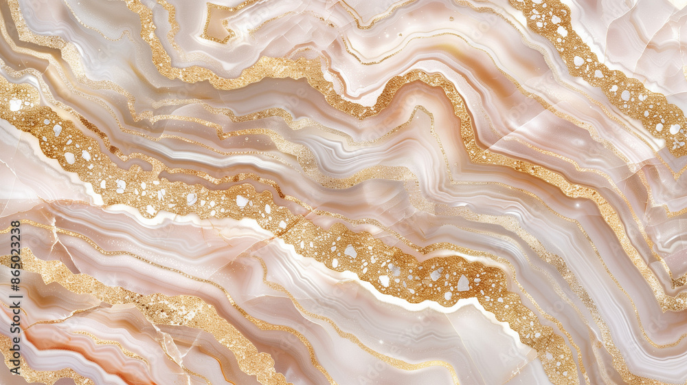 photorealistic white marble image with gold/pink 