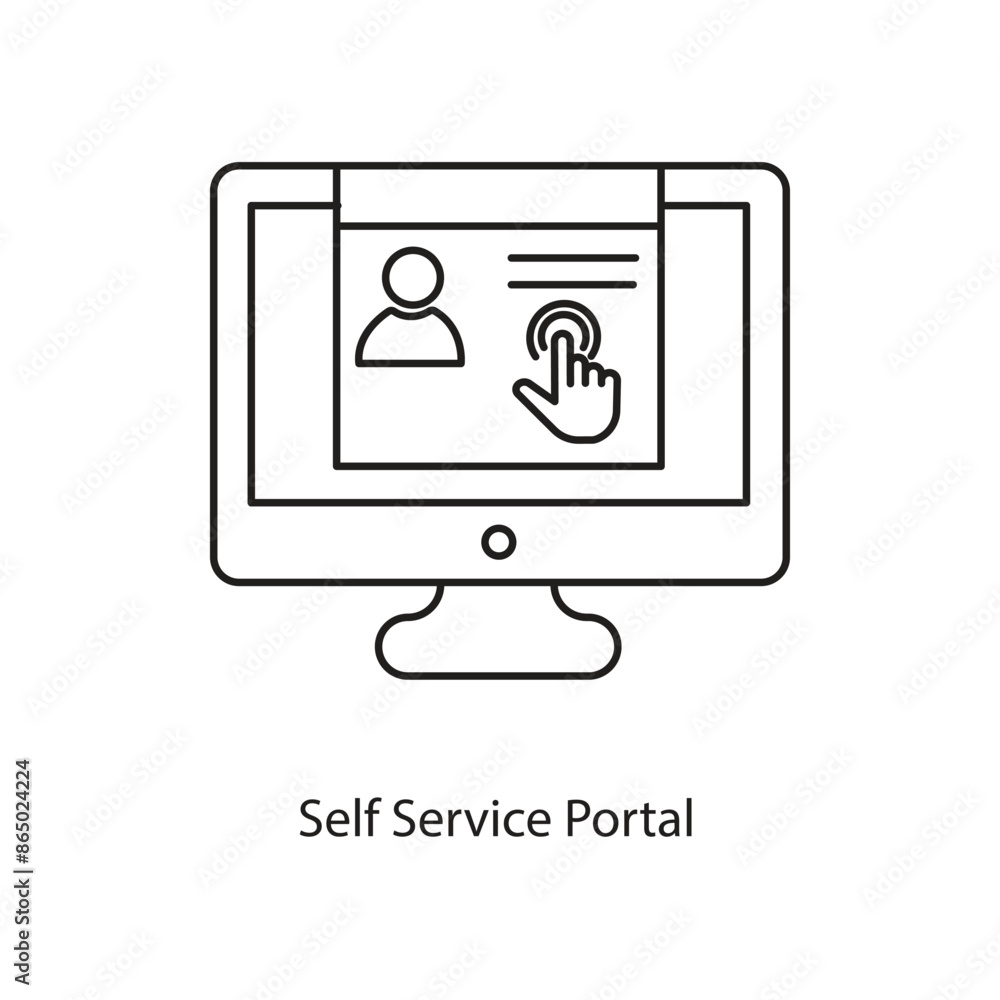 Self Service Portal Icon. Vector Icon Design Self Service Portal Icon. Vector Icon Design