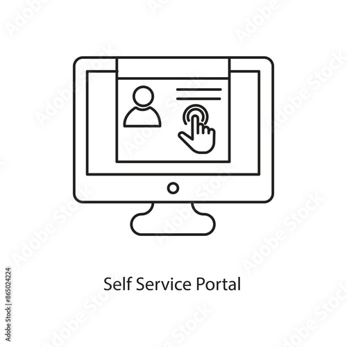 Self Service Portal Icon. Vector Icon Design