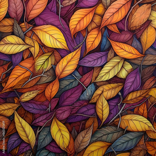 Wallpaper Mural Autumn Leaves Collection Torontodigital.ca