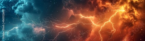Dramatic lightning strikes ...