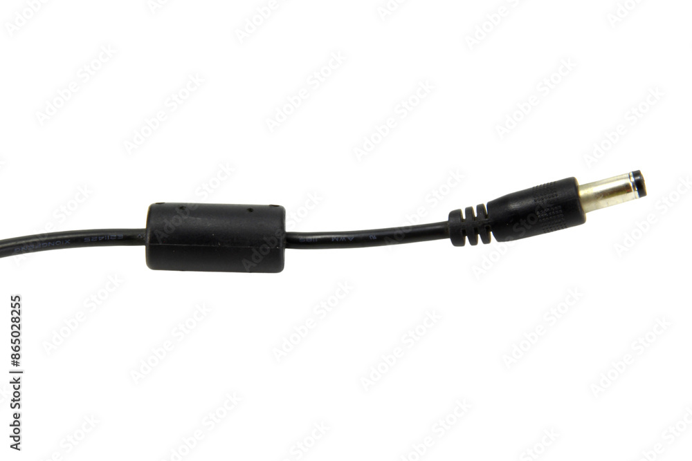 Wire cable of usb and adapter isolated on white background.Electronic Connector.Selection focus. Wire cable of usb and adapter isolated on white background.Electronic Connector.Selection focus.
