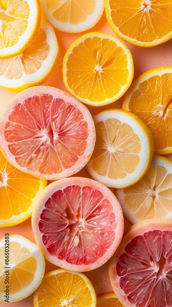 Close-up of citrus fruit slices Close-up of citrus fruit slices
