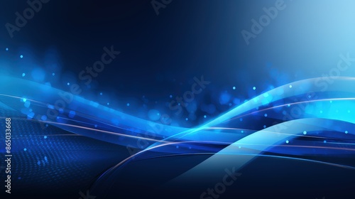 Abstract Blue Wave Design with Shimmering Lights