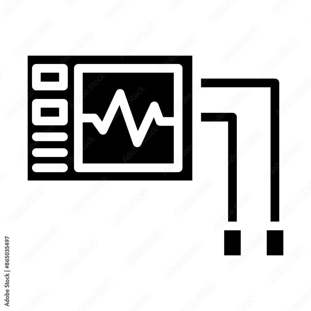Defibrillator Vector Glyph Icon Design Defibrillator Vector Glyph Icon Design