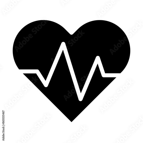 Cardiology Vector Glyph Icon Design