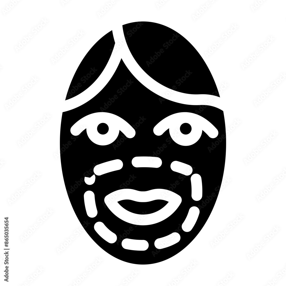 Facial Plastic Surgery Vector Glyph Icon Design Facial Plastic Surgery Vector Glyph Icon Design
