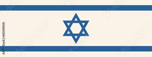 National flag of Israel. Vector illustration.