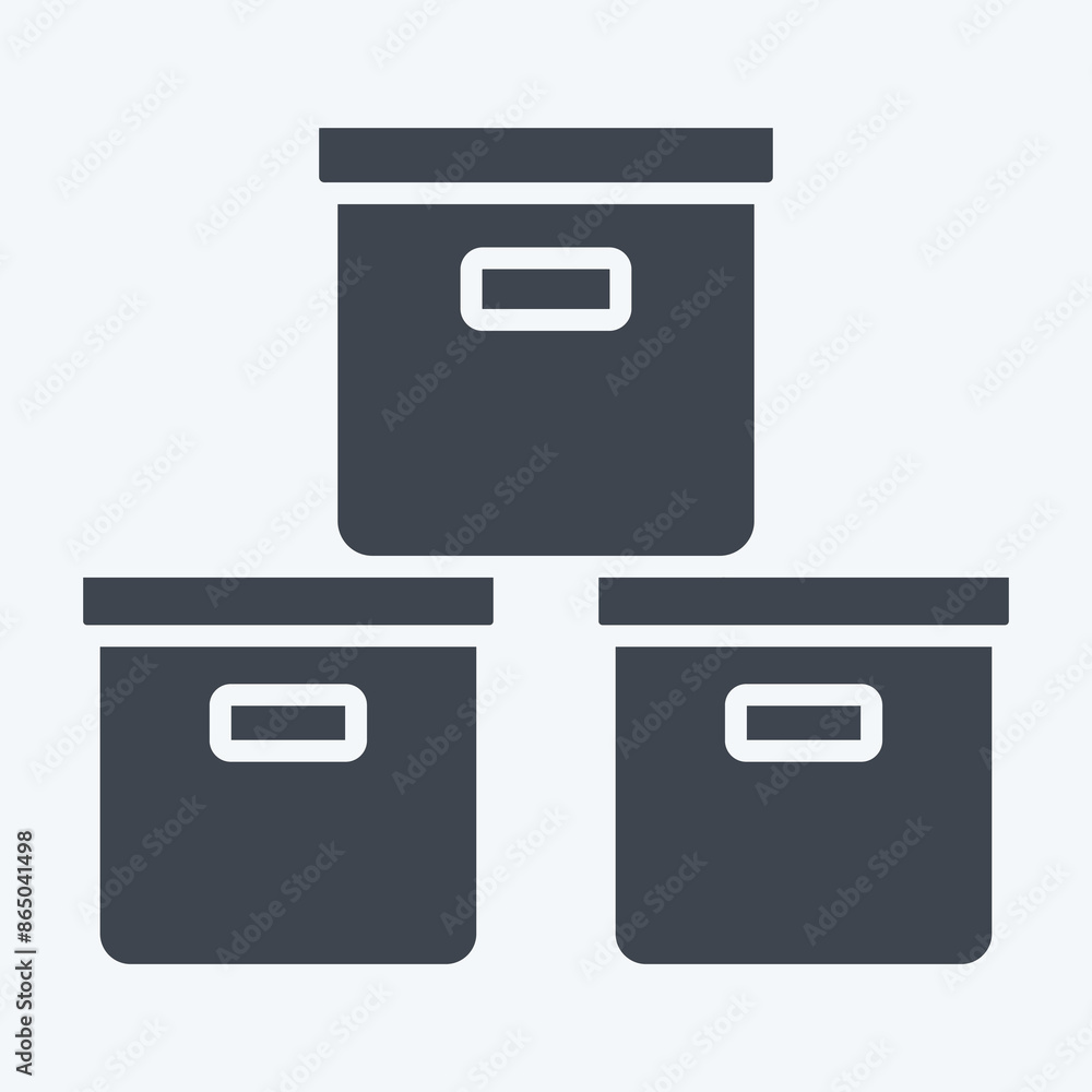 Icon Box. related to Office symbol. glyph style. simple design illustration Icon Box. related to Office symbol. glyph style. simple design illustration