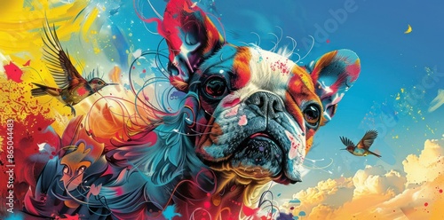 A French Bulldog in a Whimsical World