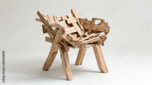 Adaptive, shape-shifting furniture made from recycled materials. photo