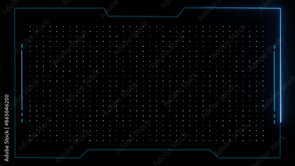 Hi Tech Border Panel Abstract high tech black border, futuristic technology background. HUD ...
