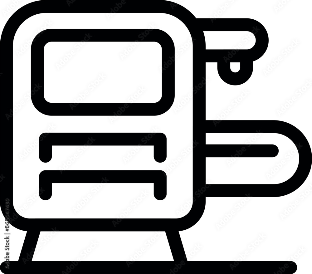 Simple line icon of a coffee machine brewing a delicious hot beverage Simple line icon of a coffee machine brewing a delicious hot beverage