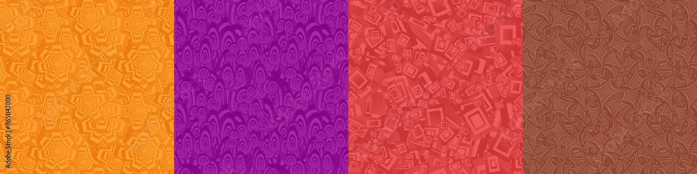 Seamless geometric pattern background set Seamless geometric pattern background set