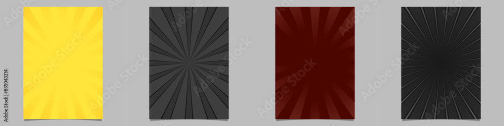 Abstract ray burst brochure background collection Abstract ray burst brochure background collection