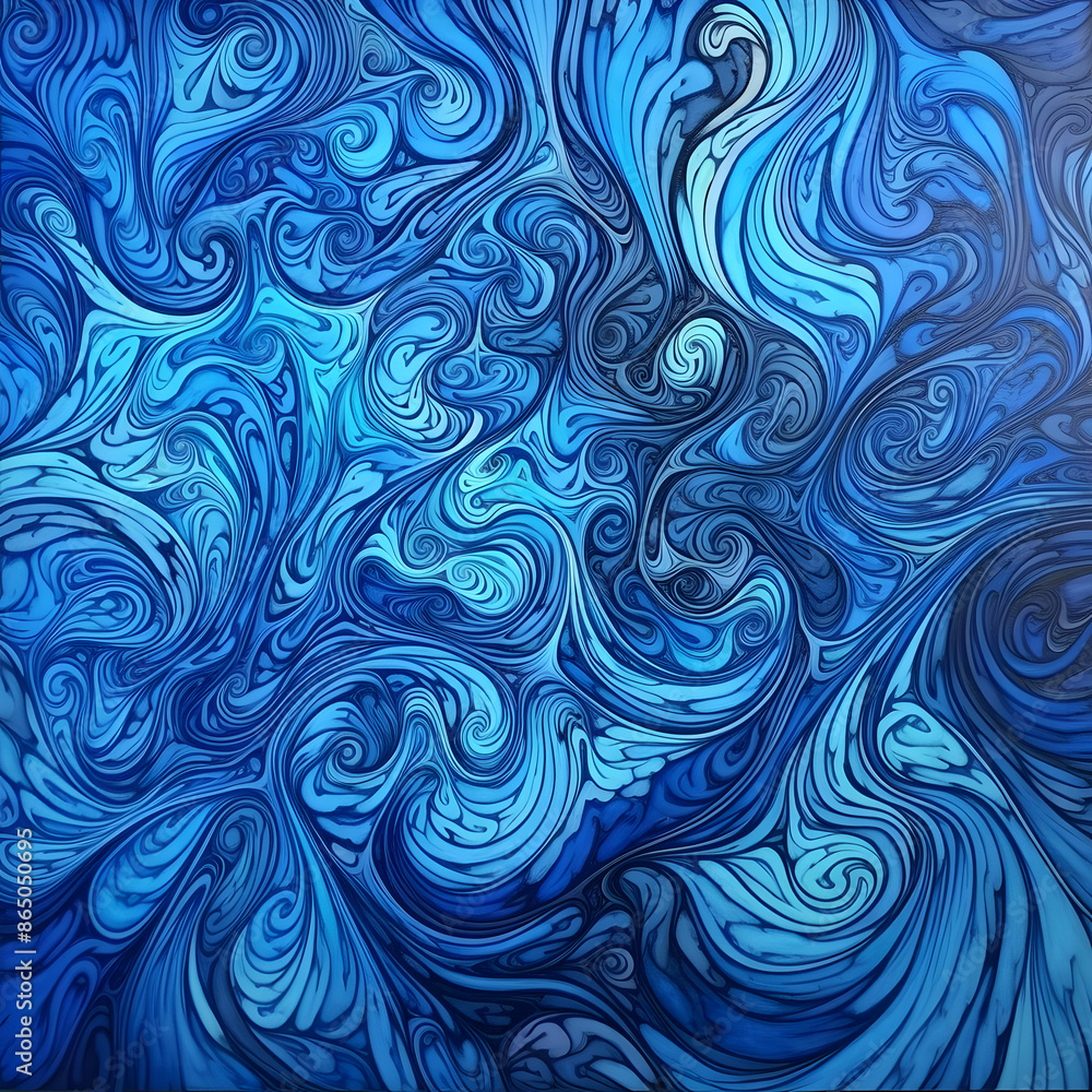 Ethereal Blue Marble Swirls with Dreamlike Textures and Patterns Ethereal Blue Marble Swirls with Dreamlike Textures and Patterns