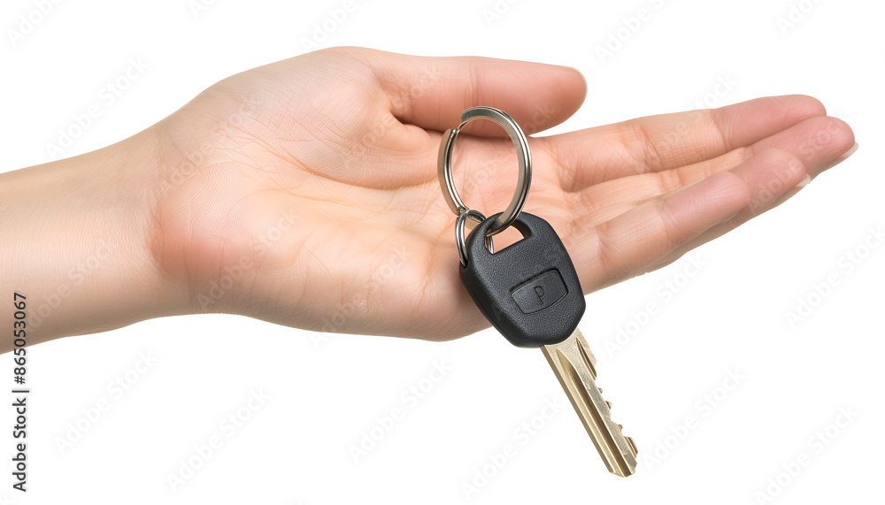 hand holding car remote isolated on white background hand holding car remote isolated on white background