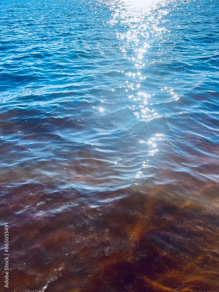 Sunny sparkles on the sea surface Sunny sparkles on the sea surface