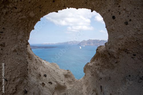 Santorini - Greece - May 17, 2024: Heart of Santorini, Santorini, Cycladic Islands, Greece.