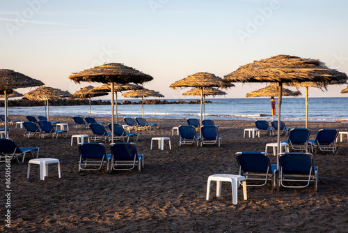 Santorini - Greece - May 17, 2024: Monolithos beach, Santorini, Cycladic Islands, Greece.