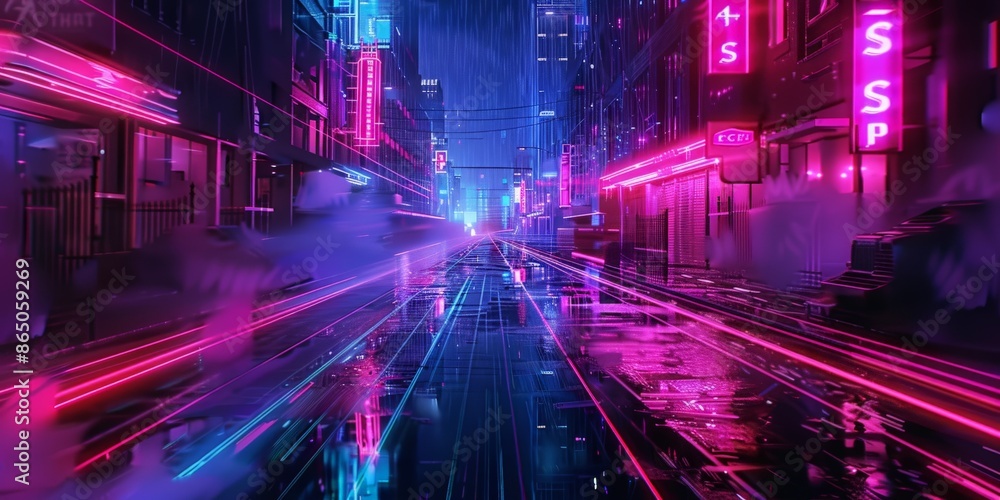 Fototapeta premium neon road