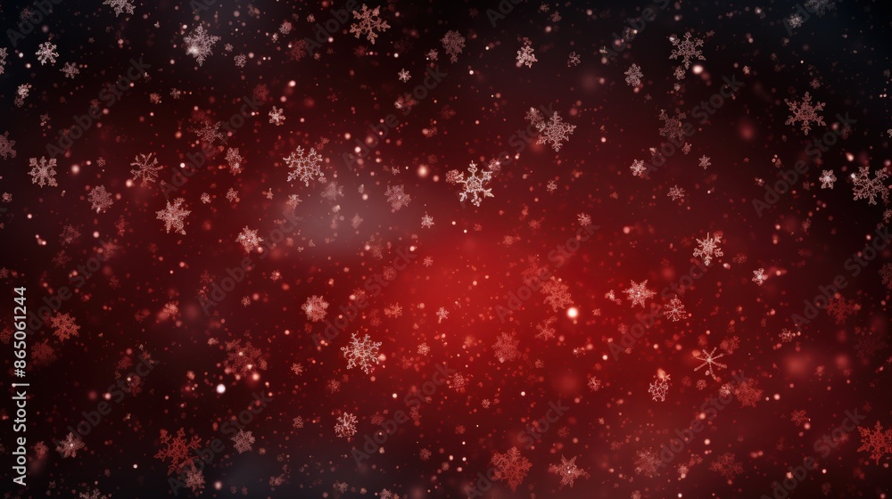 Red Winter Snowfall Background Red Winter Snowfall Background