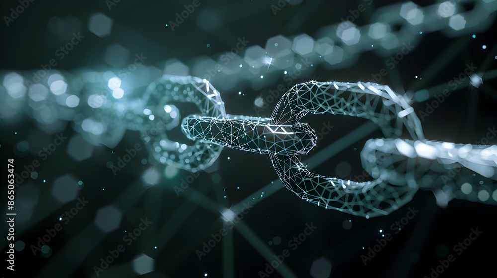 abstract 3d blockchain cryptocurrency network connections technology background,generative ai