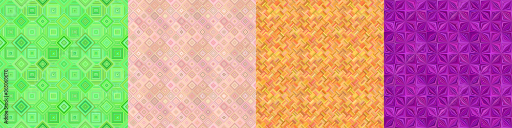 Seamless color geometric pattern set Seamless color geometric pattern set