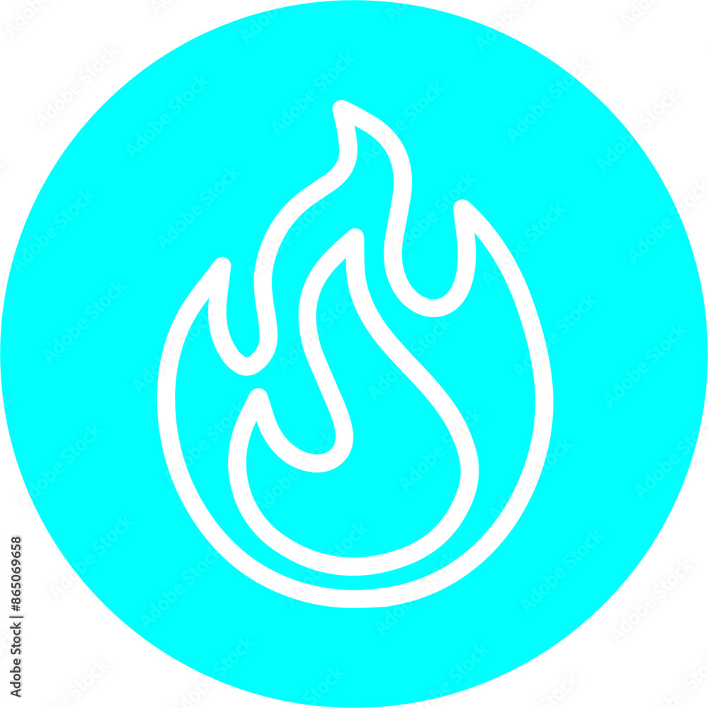 Fototapeta premium Fire Vector Icon