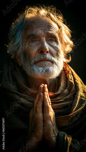 A Praying old man