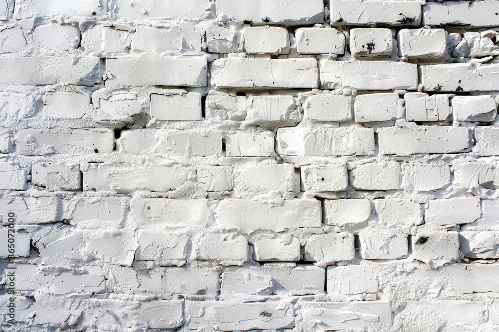 Fototapeta premium Photo of background with white brick wall