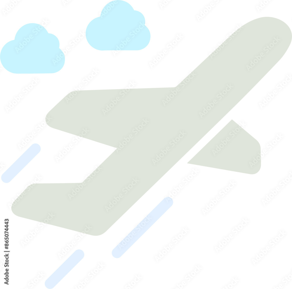 Flight Takeoff Vector Icon Flight Takeoff Vector Icon
