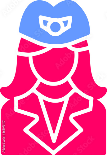 Flight Attendant Vector Icon