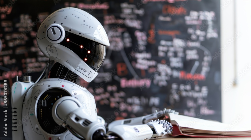 Fototapeta premium AI Education Courses: Comprehensive courses designed to teach AI principles, ethical considerations, and practical implementations in various fields. 