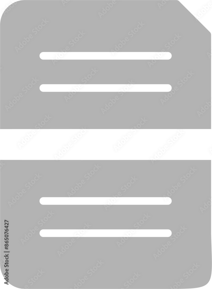 Split Document Vector Icon