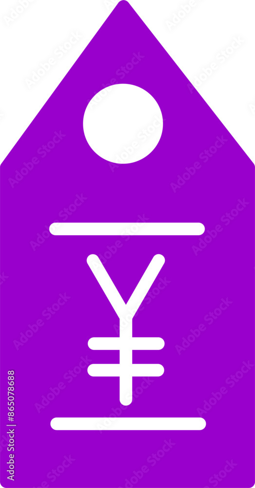 Obraz premium Yen Tag Vector Icon