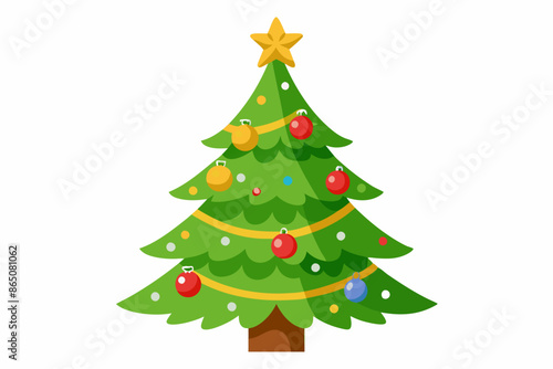 Christmas tree vector illustration