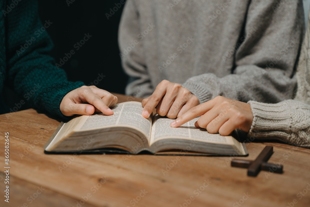 Christians are congregants join hands to pray and seek the blessings of God.