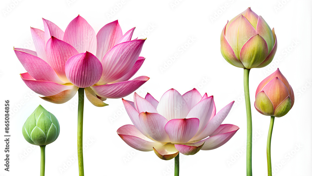 Lotus flower, isolate on white background. Clipping path Lotus flower, isolate on white background. Clipping path