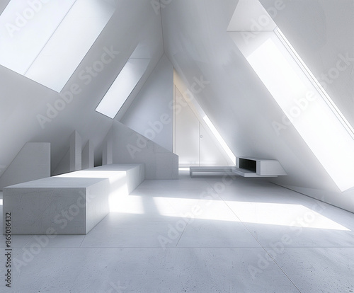 Architecture Firm with Minimalist White Walls and Elegant Aesthetics