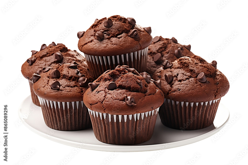 Chocolate Chip Muffins isolated on Transparent PNG Background Chocolate Chip Muffins isolated on Transparent PNG Background