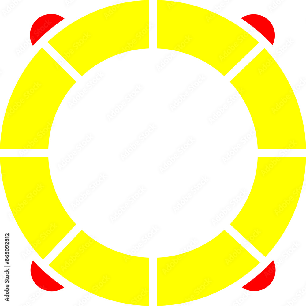 Fototapeta premium Life Saving Tube Vector Icon