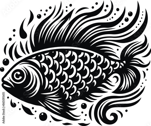 black and white fish