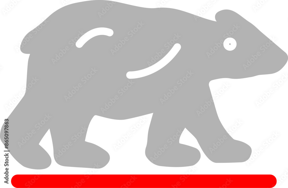 Fototapeta premium Polar Bear Vector Icon