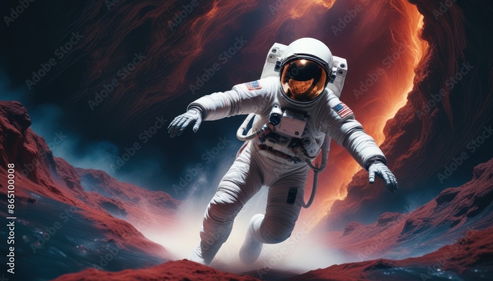 Closeup portrait of an Astronaut Closeup portrait of an Astronaut